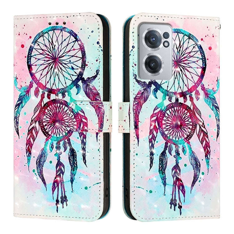 For OnePlus Nord CE 2 5G 3D Painting Horizontal Flip Leather Phone Case(Color Drop Wind Chimes)