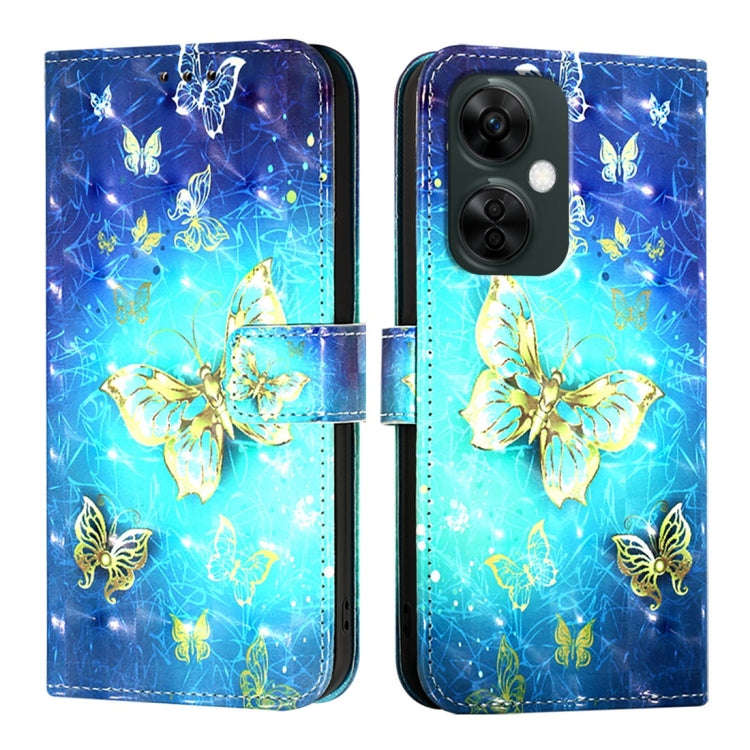For OnePlus Nord CE 3 Lite / Nord N30 3D Painting Horizontal Flip Leather Phone Case(Golden Butte...