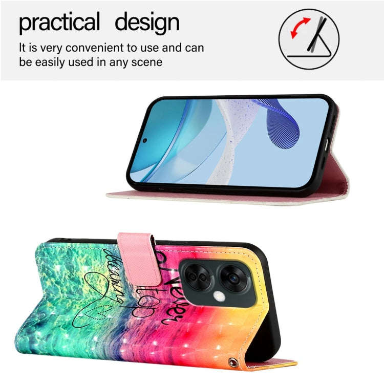 For OnePlus Nord CE 3 Lite / Nord N30 3D Painting Horizontal Flip Leather Phone Case(Chasing Dreams)