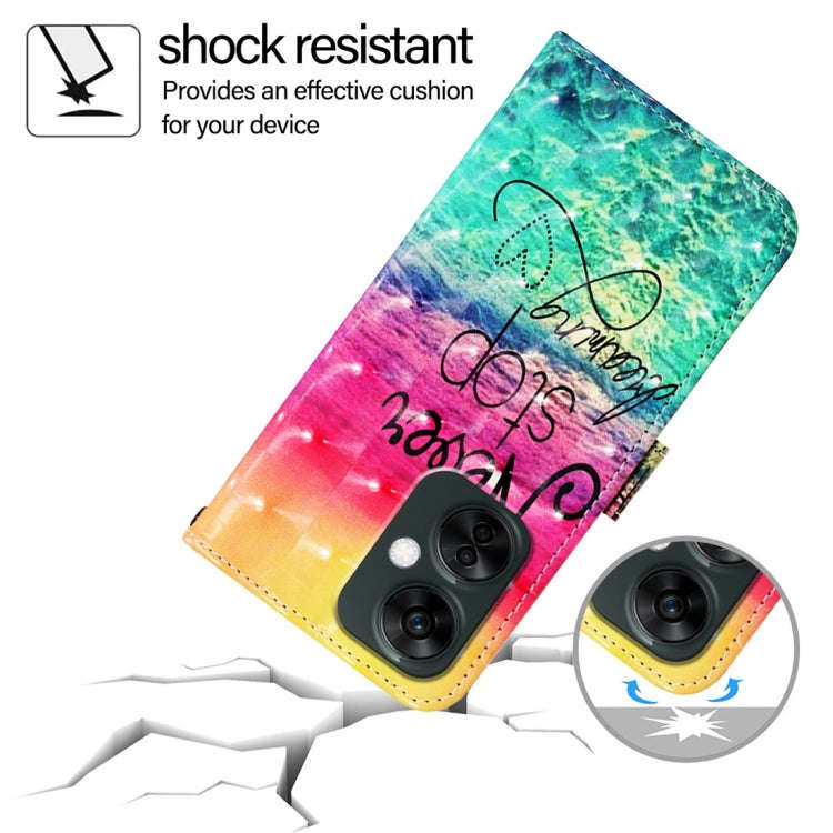 For OnePlus Nord CE 3 Lite / Nord N30 3D Painting Horizontal Flip Leather Phone Case(Chasing Dreams)