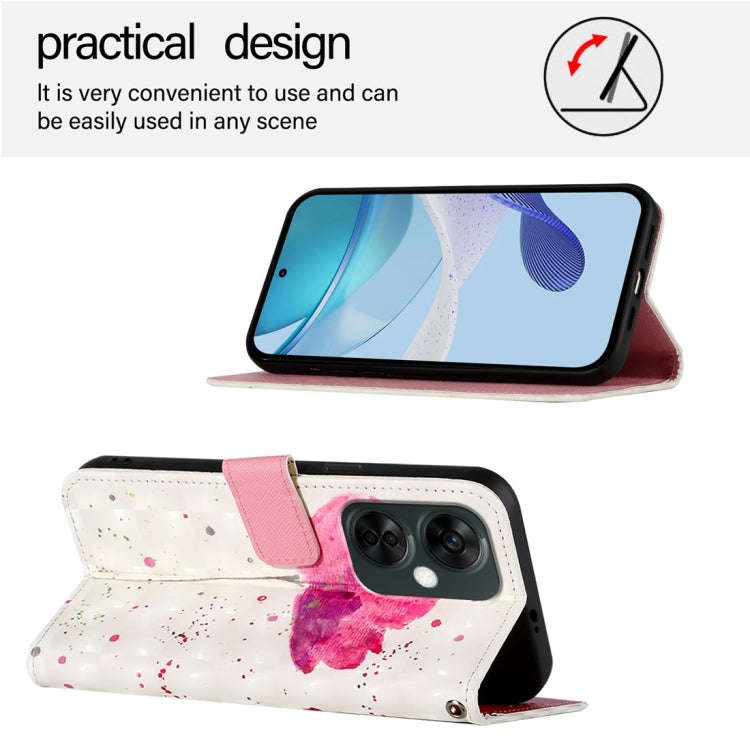 For OnePlus Nord CE 3 Lite / Nord N30 3D Painting Horizontal Flip Leather Phone Case(Flower)