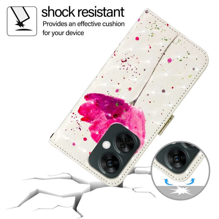 For OnePlus Nord CE 3 Lite / Nord N30 3D Painting Horizontal Flip Leather Phone Case(Flower)