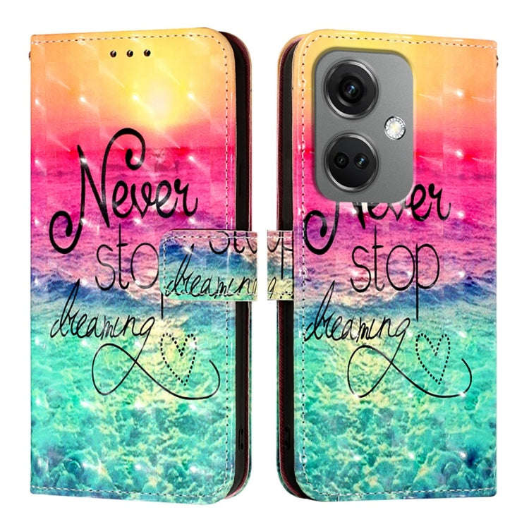 For OnePlus Nord CE3 India 3D Painting Horizontal Flip Leather Phone Case(Chasing Dreams)