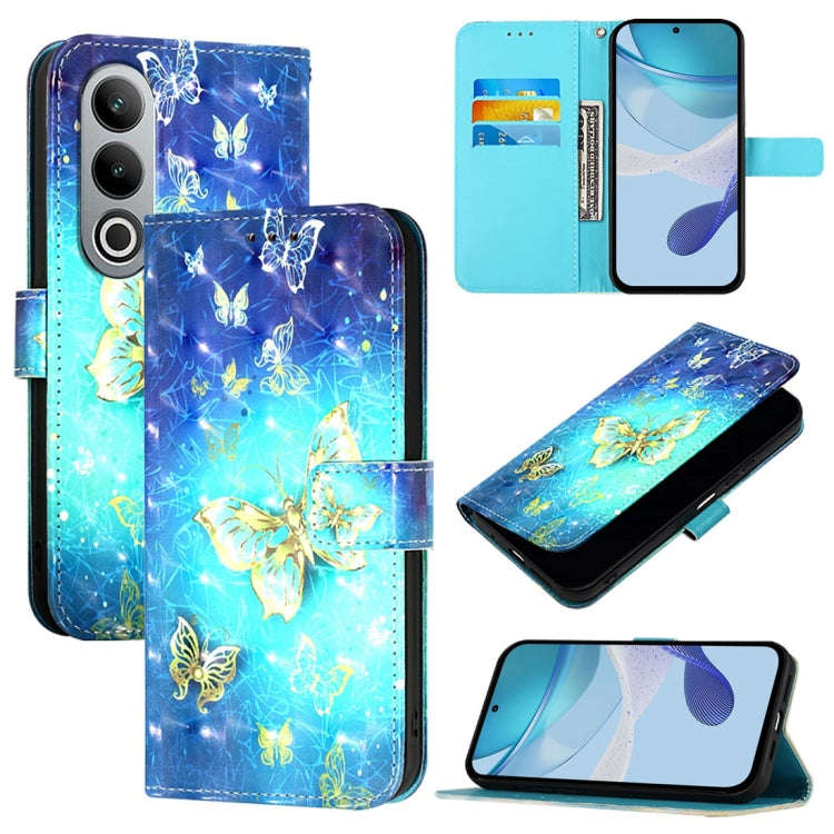 For OnePlus Nord CE4 3D Painting Horizontal Flip Leather Phone Case(Golden Butterfly)