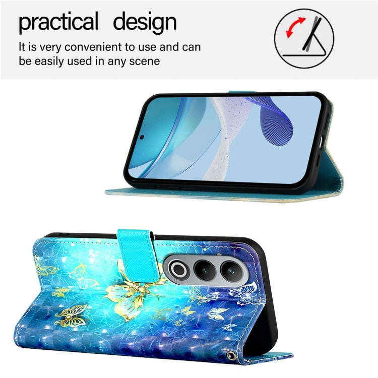 For OnePlus Nord CE4 3D Painting Horizontal Flip Leather Phone Case(Golden Butterfly)