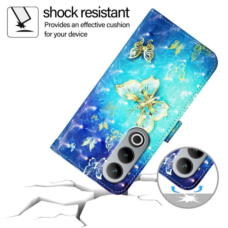 For OnePlus Nord CE4 3D Painting Horizontal Flip Leather Phone Case(Golden Butterfly)