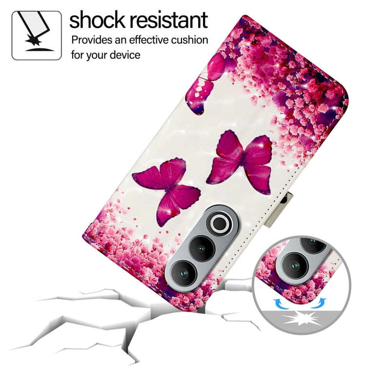 For OnePlus Nord CE4 3D Painting Horizontal Flip Leather Phone Case(Rose Butterfly)