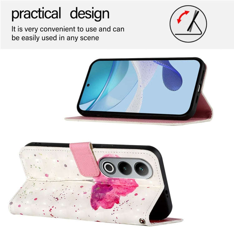 For OnePlus Nord CE4 3D Painting Horizontal Flip Leather Phone Case(Flower)