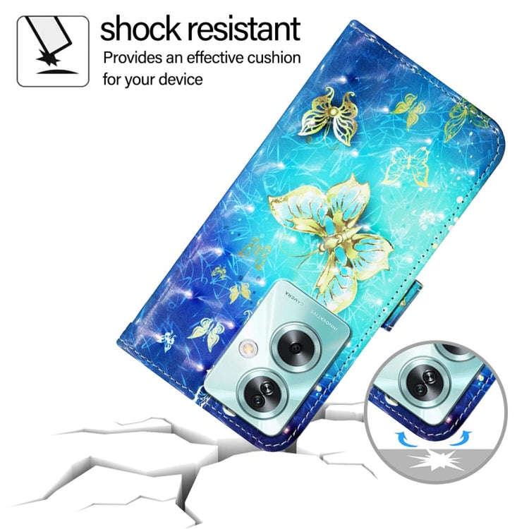 For OnePlus Nord N30 SE 3D Painting Horizontal Flip Leather Phone Case(Golden Butterfly)