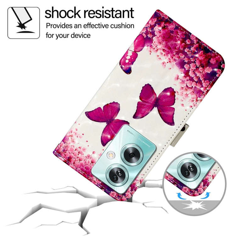 For OnePlus Nord N30 SE 3D Painting Horizontal Flip Leather Phone Case(Rose Butterfly)