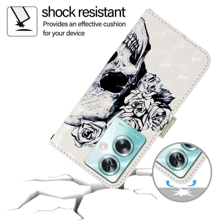For OnePlus Nord N30 SE 3D Painting Horizontal Flip Leather Phone Case(Skull)
