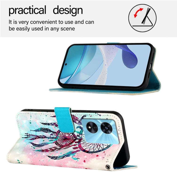 For OnePlus Nord N300 3D Painting Horizontal Flip Leather Phone Case(Color Drop Wind Chimes)