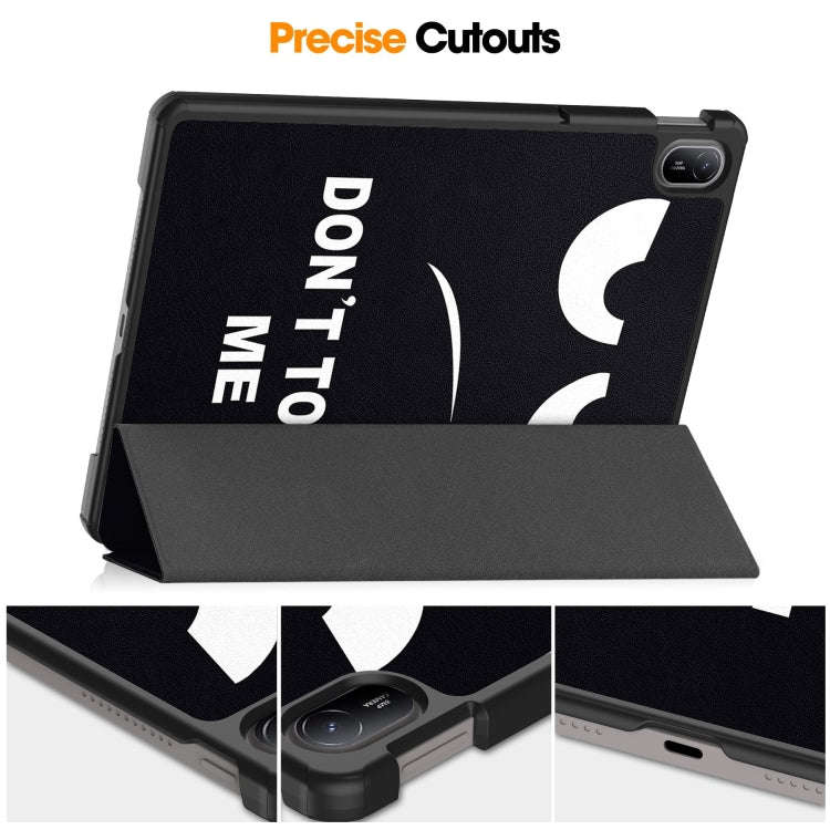 For Huawei Matepad SE 11 Painted 3-Fold Holder Smart Leather Tablet Case(Big Eye)