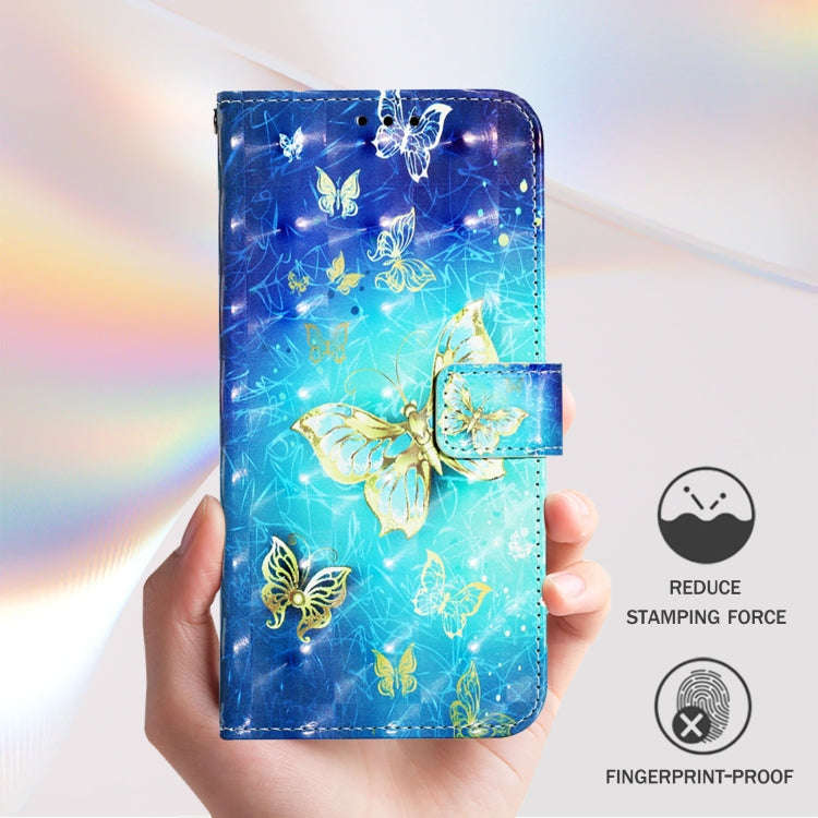 For Honor X6b 3D Painting Horizontal Flip Leather Phone Case(Golden Butterfly)