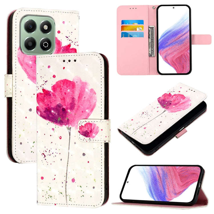 For Honor X6b 3D Painting Horizontal Flip Leather Phone Case(Flower)