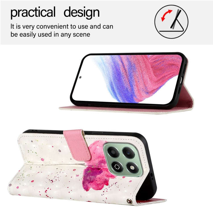 For Honor X6b 3D Painting Horizontal Flip Leather Phone Case(Flower)