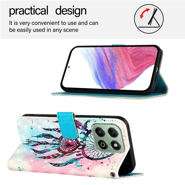 For Honor X6b 3D Painting Horizontal Flip Leather Phone Case(Color Drop Wind Chimes)
