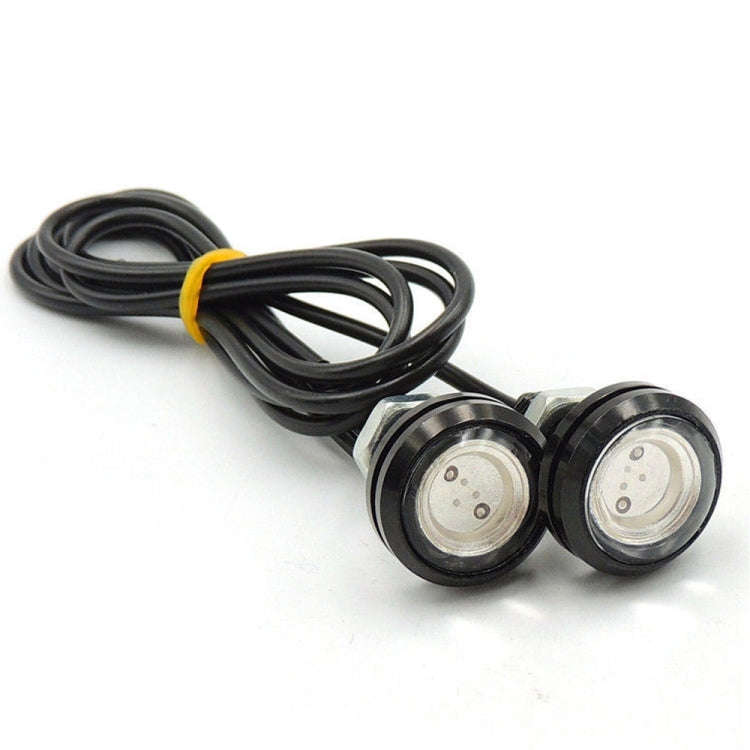 10pcs 23mm 1.5W DC12V Motorcycle Eagle Eye Light Double Lens Strobe Light(Red Light)