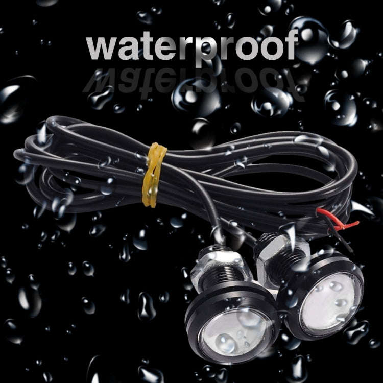 10pcs 23mm 1.5W DC12V Motorcycle Eagle Eye Light Double Lens Strobe Light(Red Light)