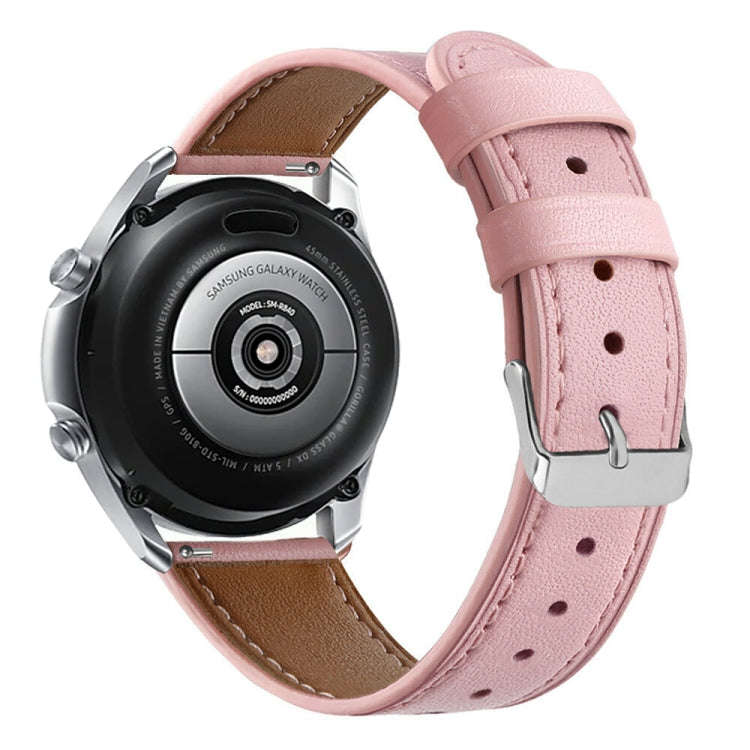 For Galaxy Watch 3 41mm Leather Watch Band(Pink)