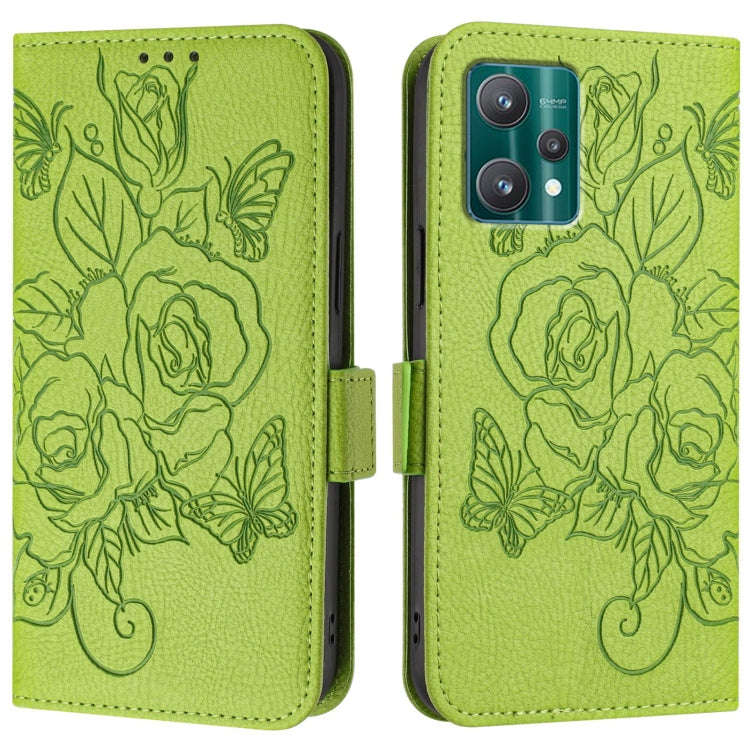 For Motorola Edge+ 2023 / Edge 40 Pro 5G Embossed Rose RFID Anti-theft Leather Phone Case(Green)
