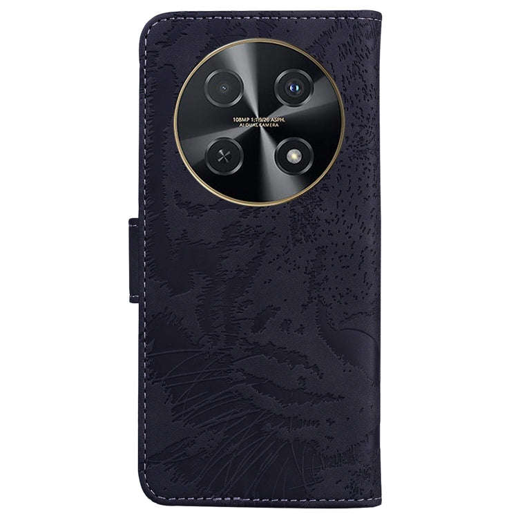 For Huawei nova 12i Tiger Embossing Pattern Flip Leather Phone Case(Black)