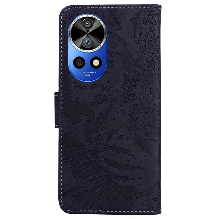 For Huawei nova 12 Pro / nova 12 Ultra Tiger Embossing Pattern Flip Leather Phone Case(Black)