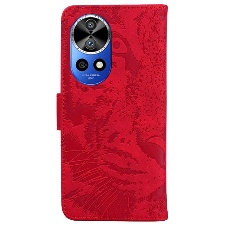 For Huawei nova 12 Pro / nova 12 Ultra Tiger Embossing Pattern Flip Leather Phone Case(Red)