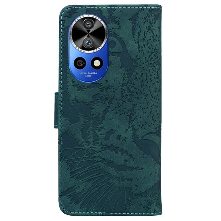 For Huawei nova 12 Pro / nova 12 Ultra Tiger Embossing Pattern Flip Leather Phone Case(Green)