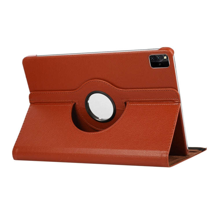 For Huawei MatePad SE 11 360 Degree Rotation Litchi Texture Leather Tablet Case(Brown)