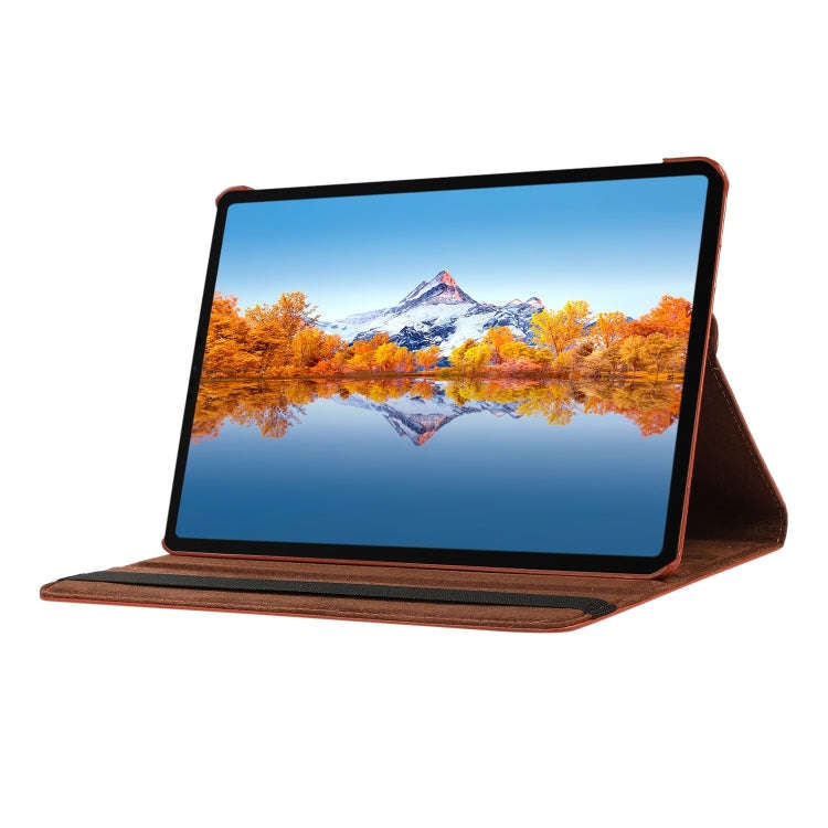 For Huawei MatePad SE 11 360 Degree Rotation Litchi Texture Leather Tablet Case(Brown)