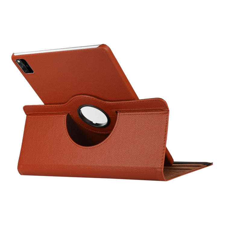For Huawei MatePad SE 11 360 Degree Rotation Litchi Texture Leather Tablet Case(Brown)