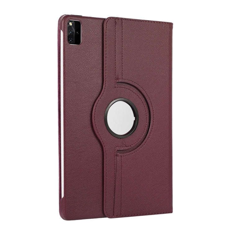 For Huawei MatePad SE 11 360 Degree Rotation Litchi Texture Leather Tablet Case(Purple)
