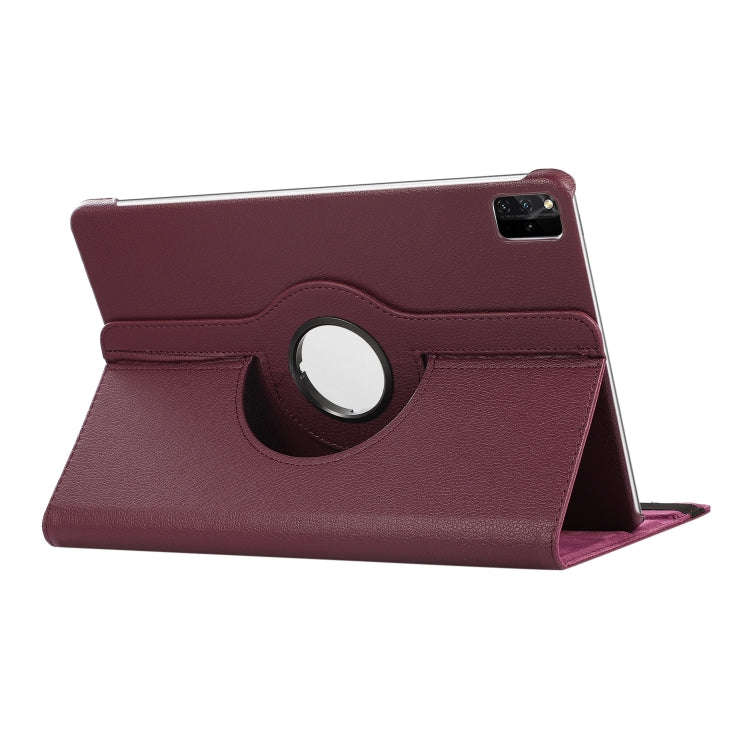For Huawei MatePad SE 11 360 Degree Rotation Litchi Texture Leather Tablet Case(Purple)