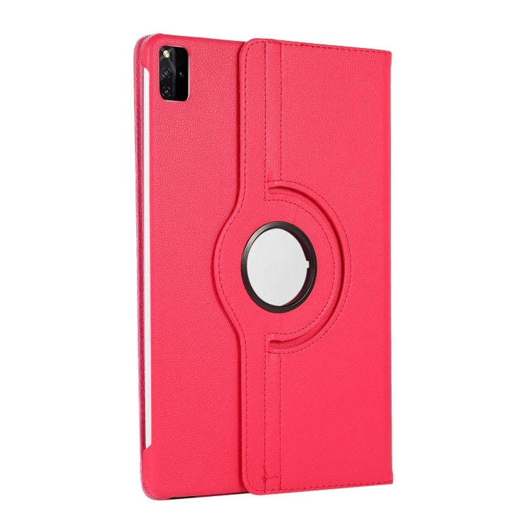 For Huawei MatePad SE 11 360 Degree Rotation Litchi Texture Leather Tablet Case(Rose Red)