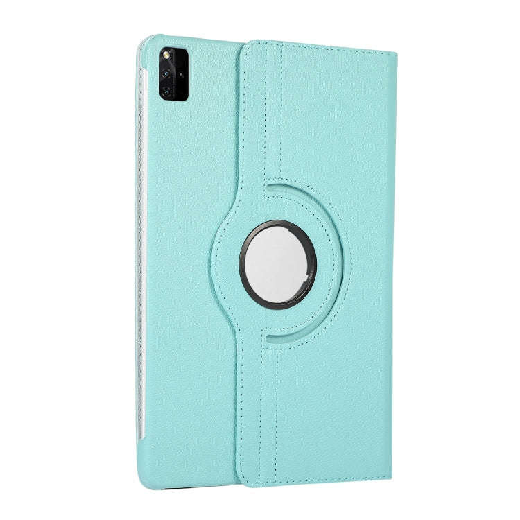 For Huawei MatePad SE 11 360 Degree Rotation Litchi Texture Leather Tablet Case(Light Blue)