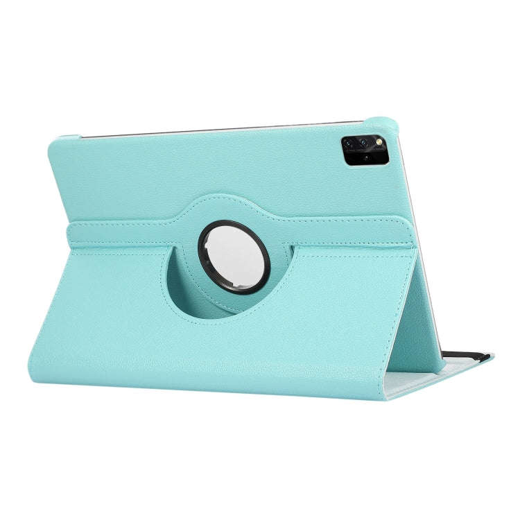 For Huawei MatePad SE 11 360 Degree Rotation Litchi Texture Leather Tablet Case(Light Blue)