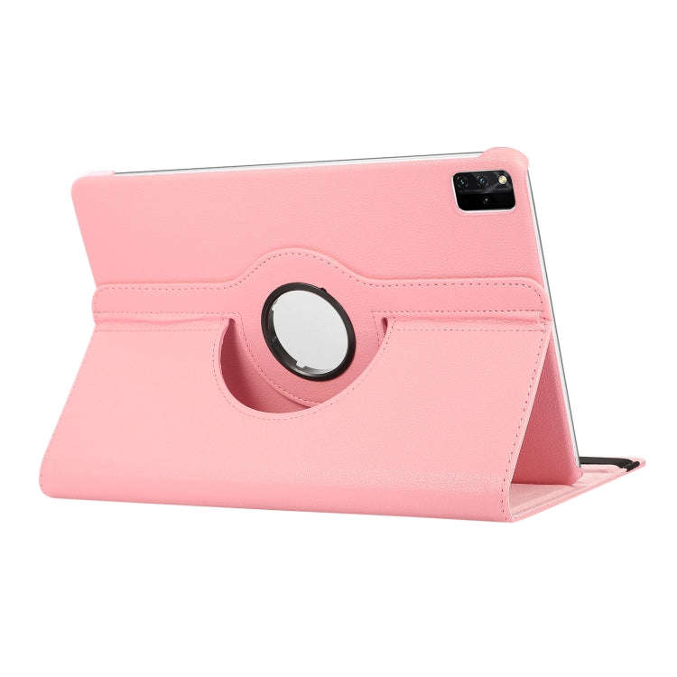 For Huawei MatePad SE 11 360 Degree Rotation Litchi Texture Leather Tablet Case(Pink)