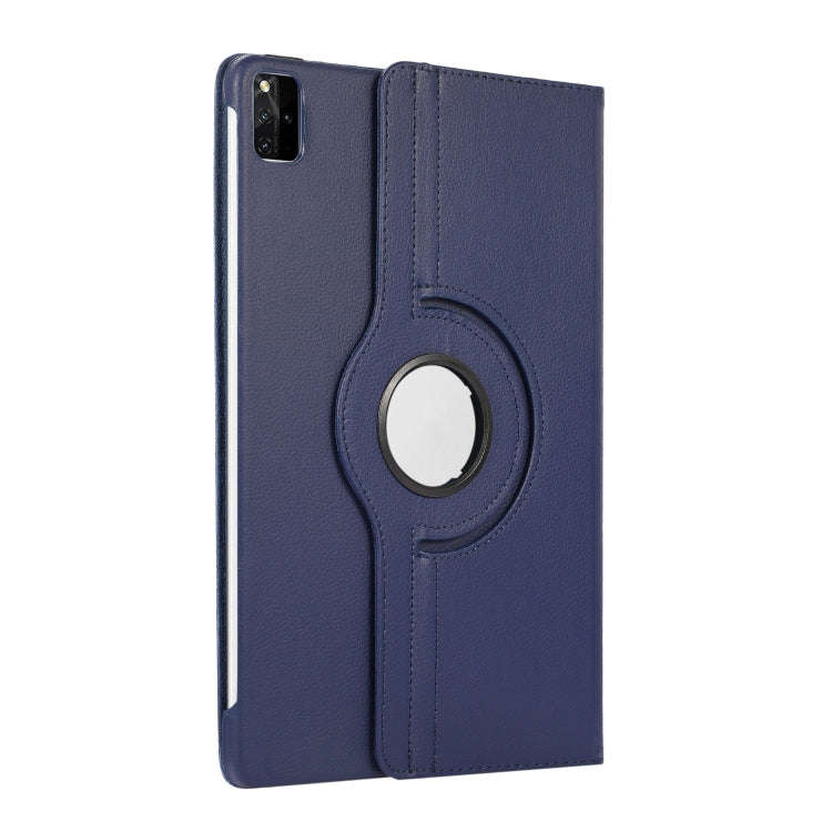 For Huawei MatePad SE 11 360 Degree Rotation Litchi Texture Leather Tablet Case(Dark Blue)
