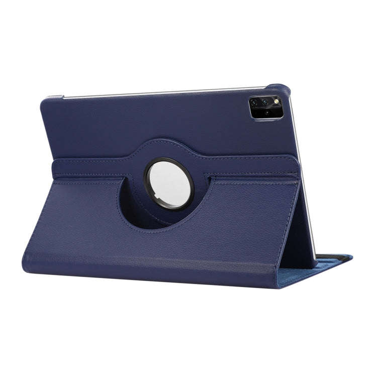 For Huawei MatePad SE 11 360 Degree Rotation Litchi Texture Leather Tablet Case(Dark Blue)