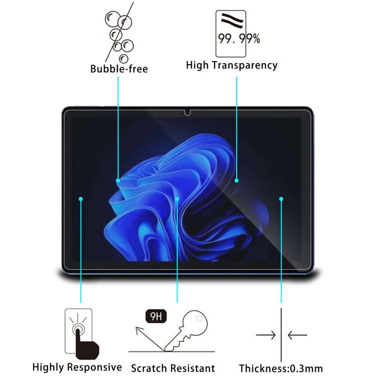For itel Pad 2 10.1 25pcs 9H 0.3mm Explosion-proof Tempered Glass Film