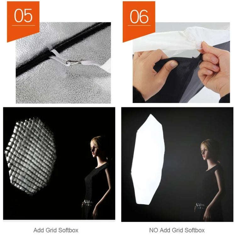 Godox Octagon Honeycomb Grid Softbox with Bowens Mount, Size:140cm