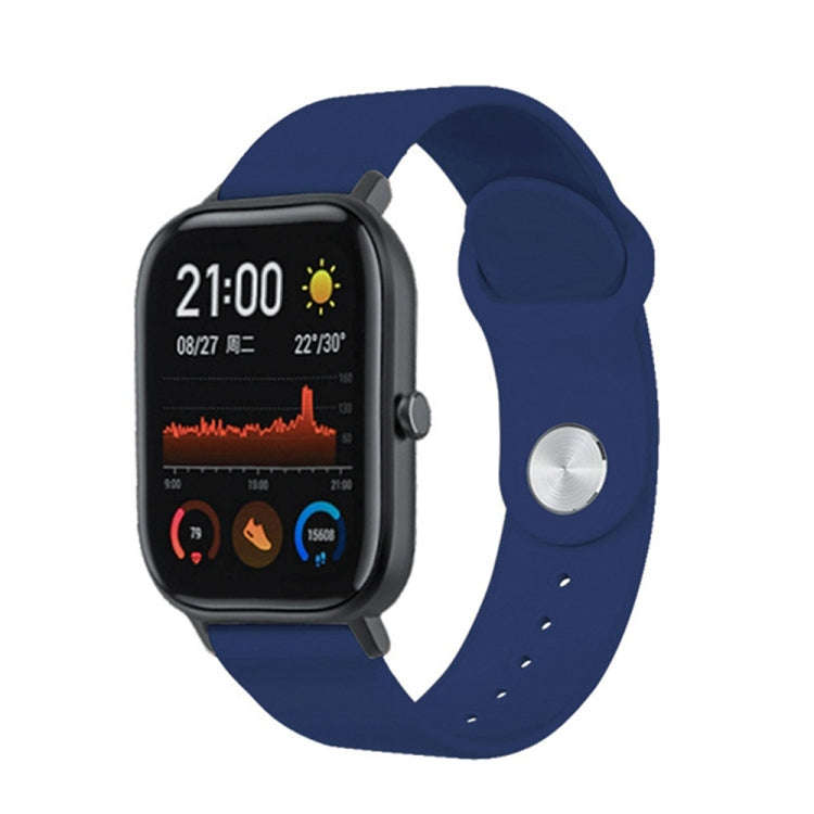 20mm For Huami Amazfit GTS Silicone Watch Band(Midnight Blue)