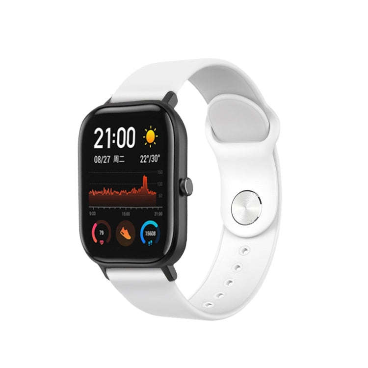 22mm For Huami Amazfit GTS Silicone Watch Band(White)