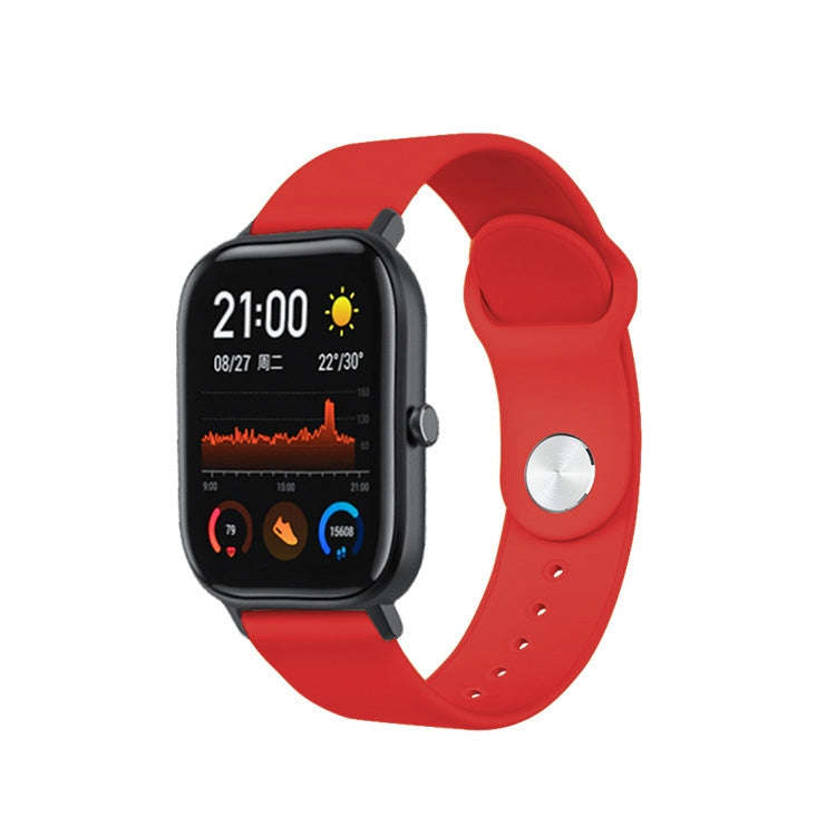 22mm For Huami Amazfit GTS Silicone Watch Band(Red)