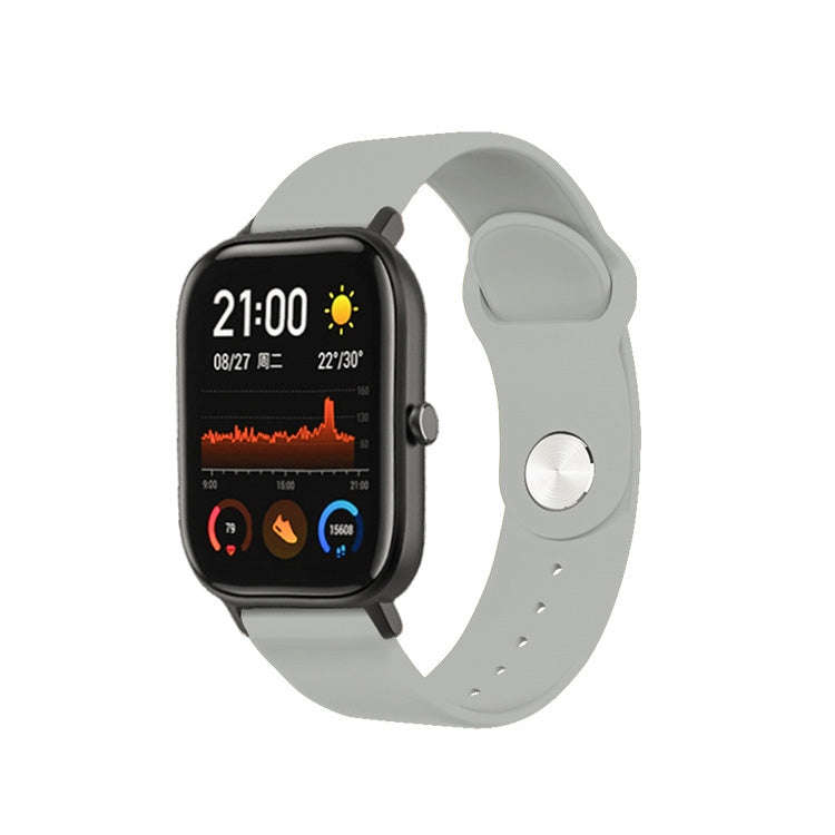 22mm For Huami Amazfit GTS Silicone Watch Band(Grey)