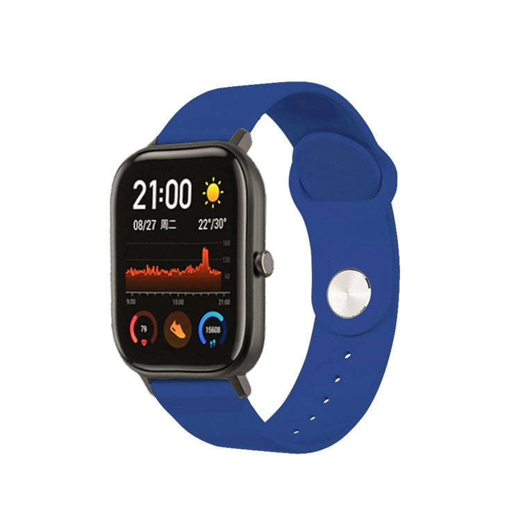 22mm For Huami Amazfit GTS Silicone Watch Band(Blue)