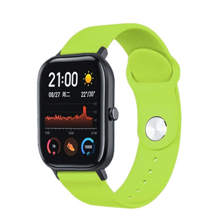 22mm For Huami Amazfit GTS Silicone Watch Band(Lime Green)