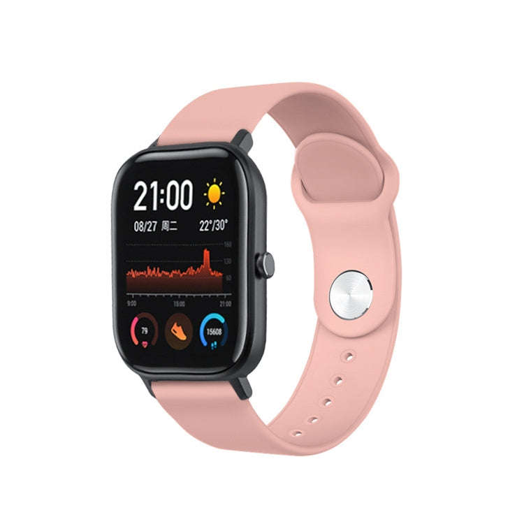 22mm For Huami Amazfit GTS Silicone Watch Band(Flesh Pink)
