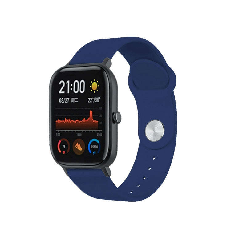 22mm For Huami Amazfit GTS Silicone Watch Band(Midnight Blue)